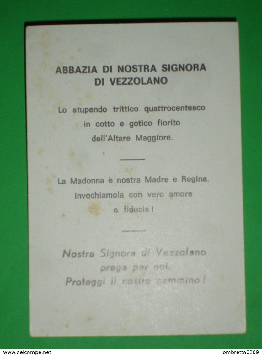 CARLO MAGNO E S.AGOSTINO Tra VERGINE/N.S.di VEZZOLANO Abbazia Albugnano Asti/trittico 1450 Cotto Gotico Fiorito/santino - Santini