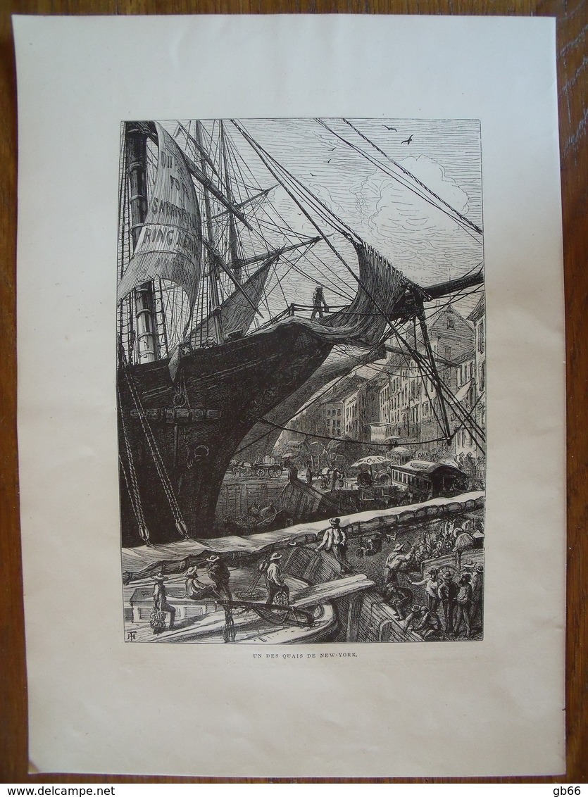 Quai De New-York    Gravure    1880 - Collections