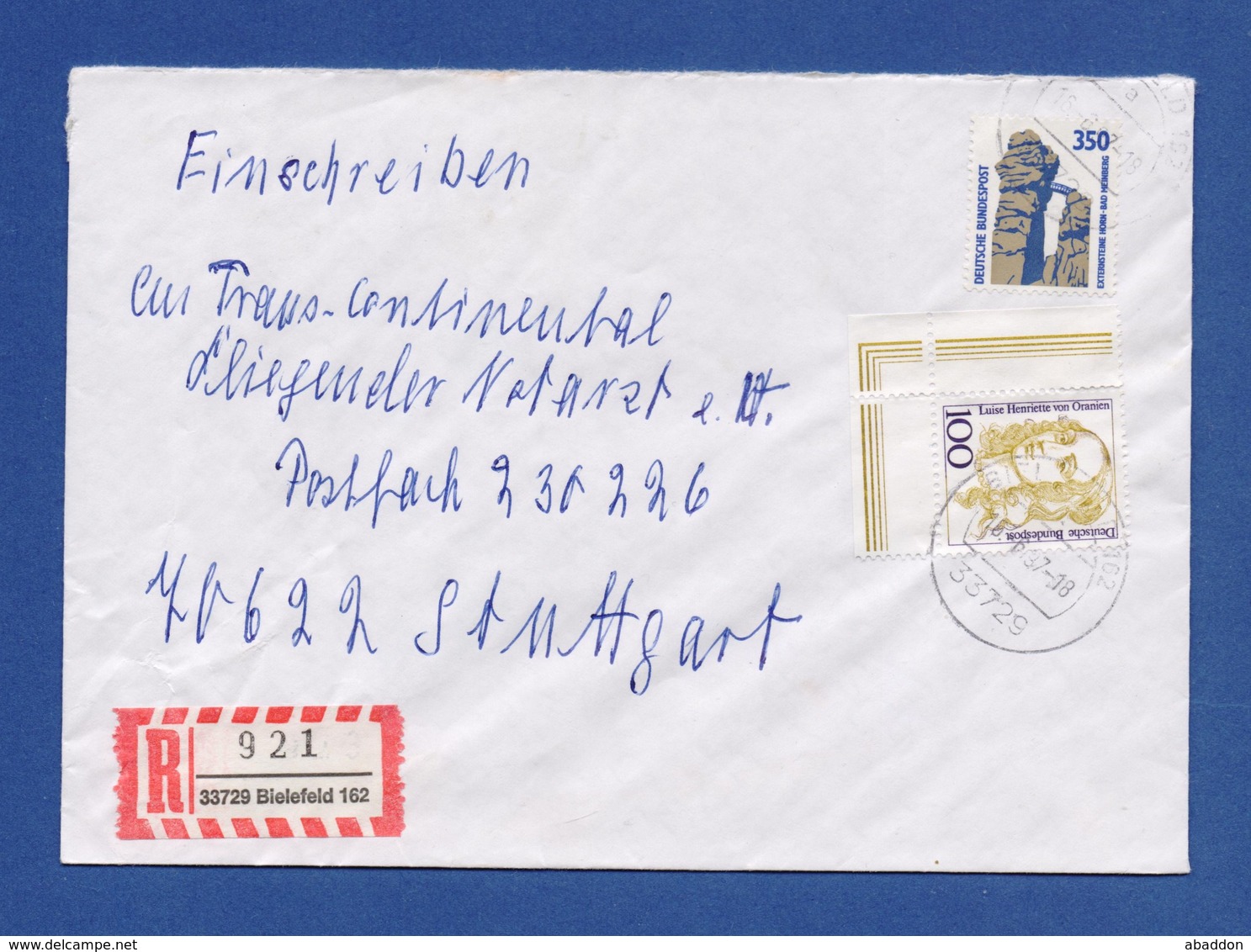 Bund R-Brief Einschreiben MiF 1407, 1756 (Bogenecke) - BIELEFELD 1997 - Briefe U. Dokumente