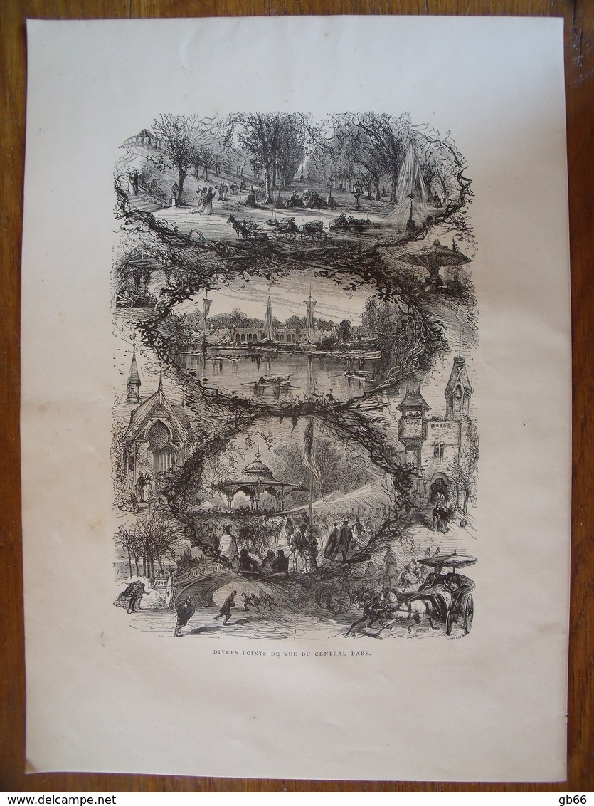 New-York, Central Park    Gravure    1880 - Collections