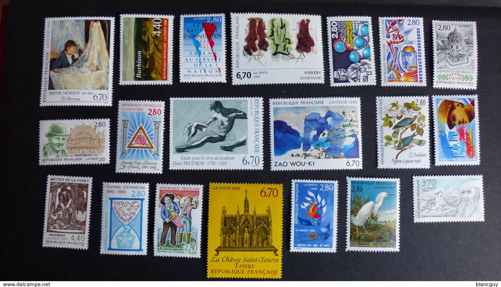 FRANCE - Année 1995 - 58 Timbres ** Neuf Sans Charnière  Tous Différents - Alla Rinfusa (max 999 Francobolli)