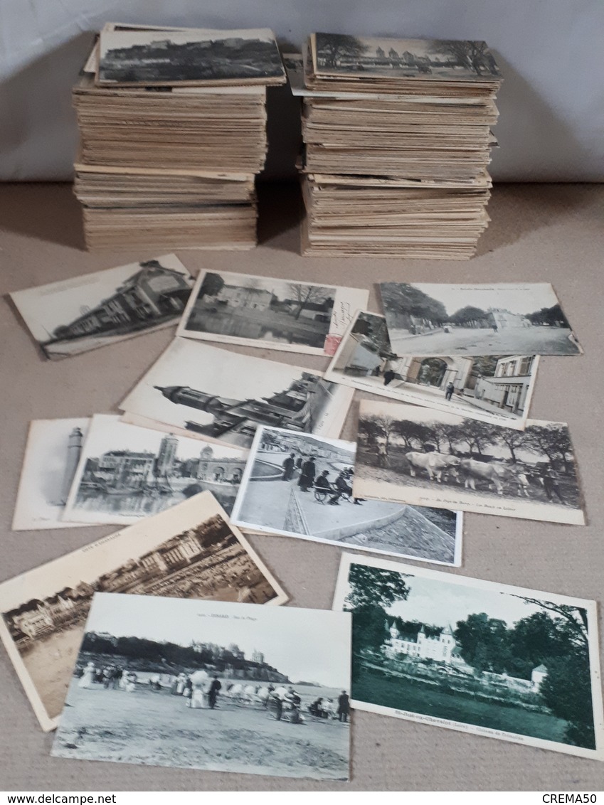 Lot De 1000 Cartes Postales Anciennes: CPA: France, Pas De Paris, Ni Lourdes. - 500 Postcards Min.