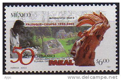 Decouverte De La Tombe De Pakal. Roi Maya A Palenque. 1 T-p ** Mexique 2002 - Mexique