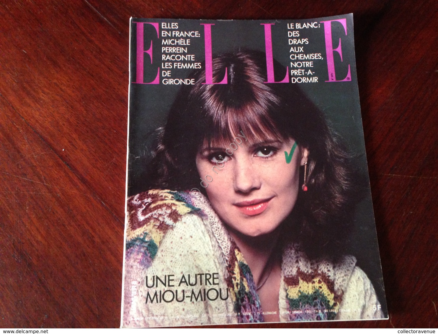 ELLE FRANCE Rivista Magazine 9 Gennaio 1978 N.1670 Miou Miou - Non Classificati