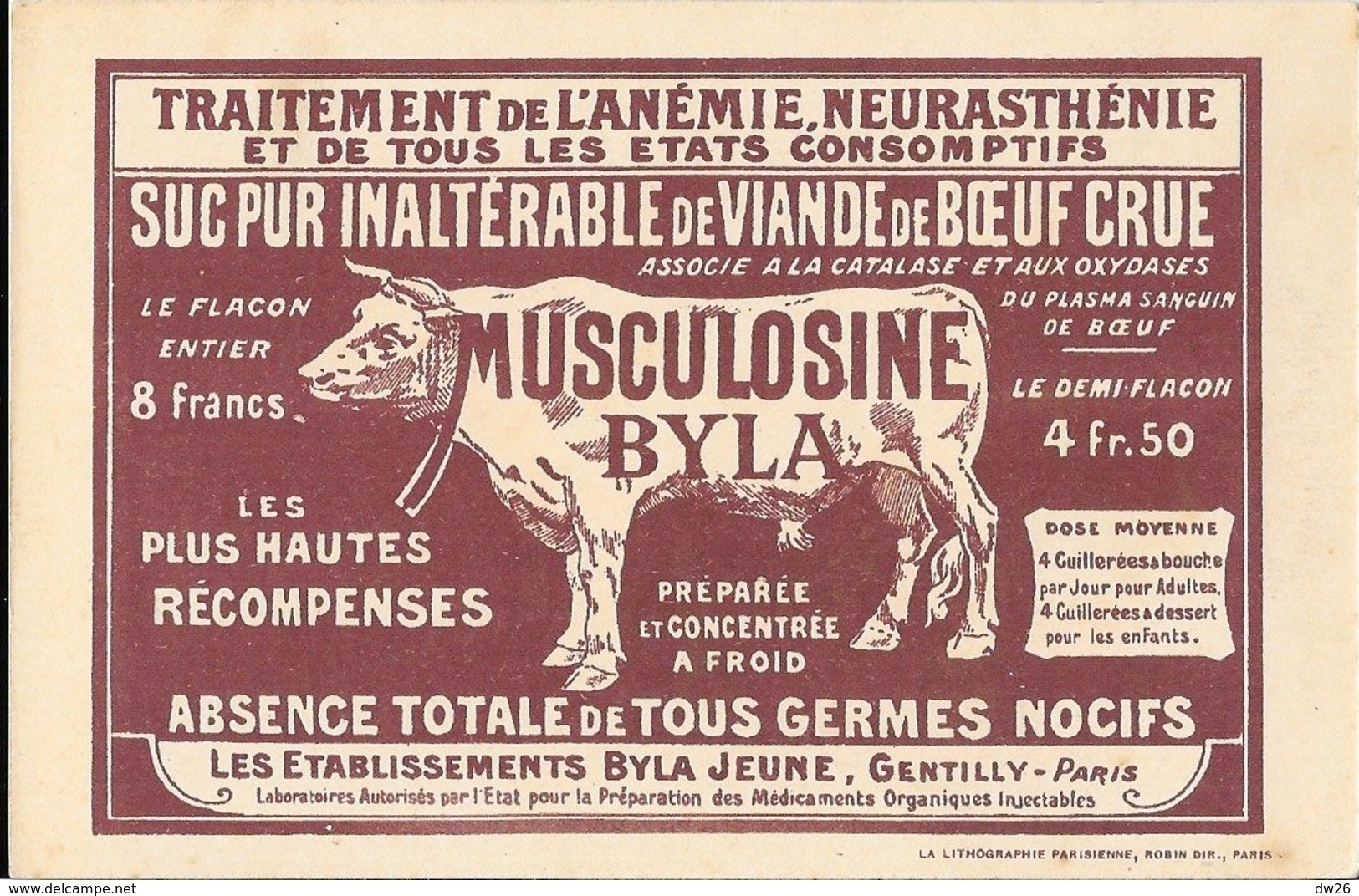 Histoire Du Costume - Publicité Musculosine Byla: Hollande, Pêcheurs De Marken En Habits - Format Carte Postale - Autres & Non Classés