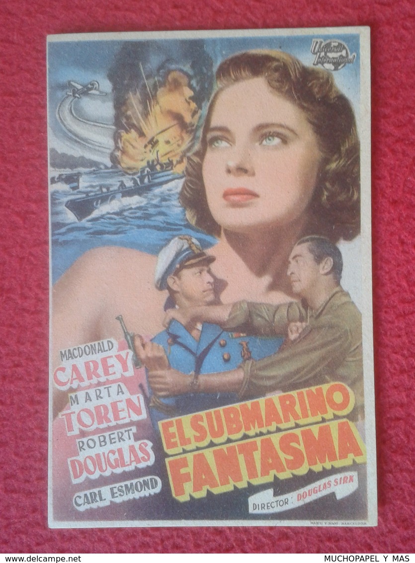 SPAIN FOLLETO DE CINE PROGRAMA MANO PROGRAM EL SUBMARINO FANTASMA SUBMARINE SOUS-MARIN SUBMARINES. FILM PELÍCULA VER FOT - Otros