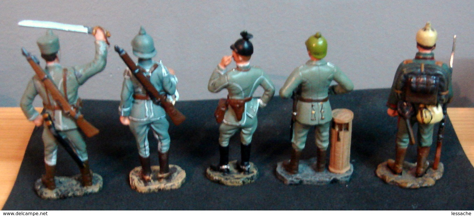 Soldats De Plomb, Armée Allemande 1914 , 5 Figurines - Soldats De Plomb