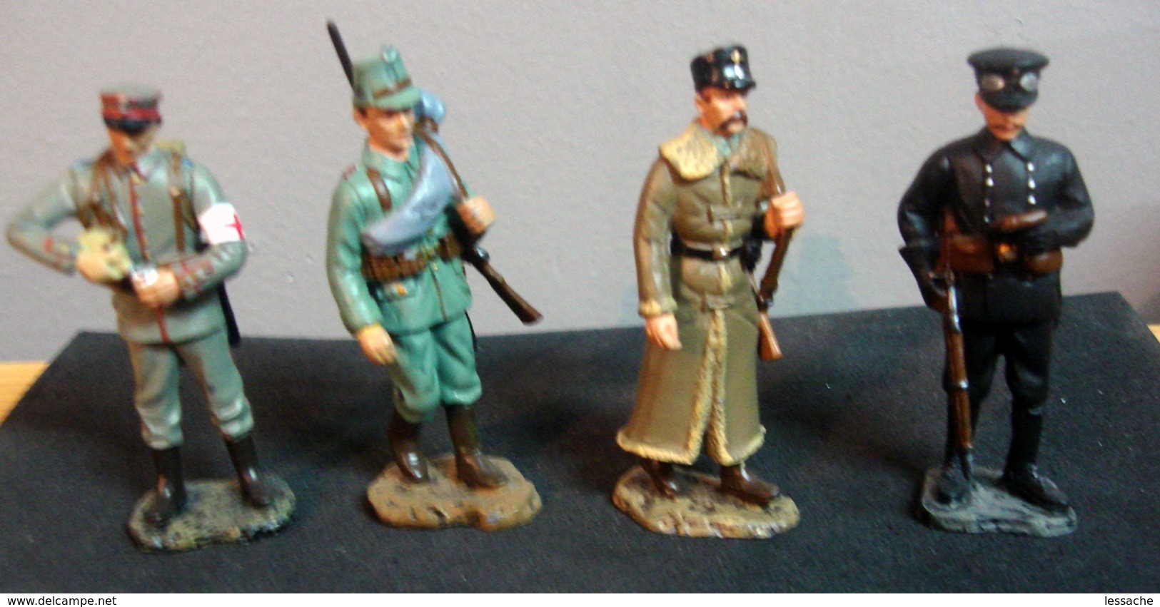 Soldats De Plomb, Armée Allemande 1915 , 4 Figurines - Soldats De Plomb