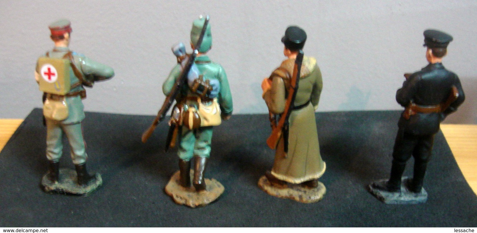 Soldats De Plomb, Armée Allemande 1915 , 4 Figurines - Soldats De Plomb