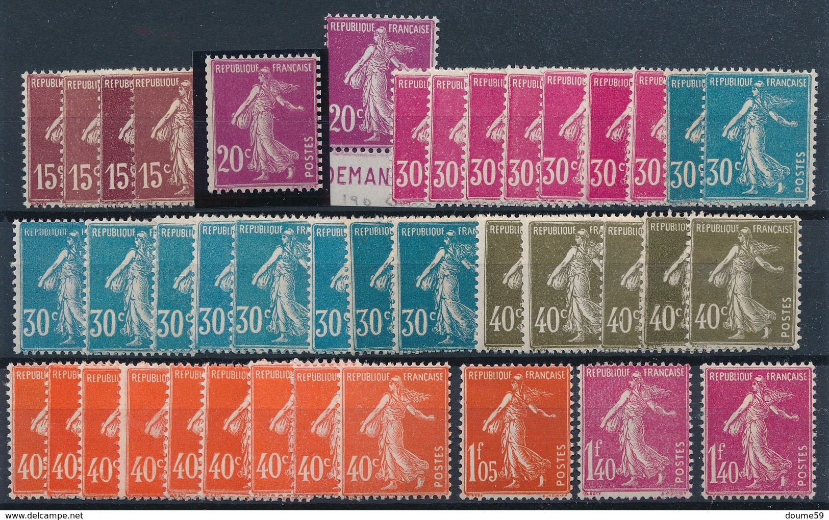 CK-178:FRANCE: Lot  "semeuses Camées"  **/* (voir Descriptif) - 1906-38 Semeuse Camée