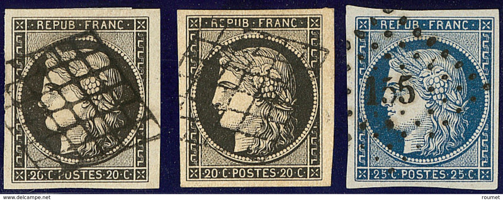 Nos 3 (2), 4, Ex Choisis. - TB - 1849-1850 Ceres