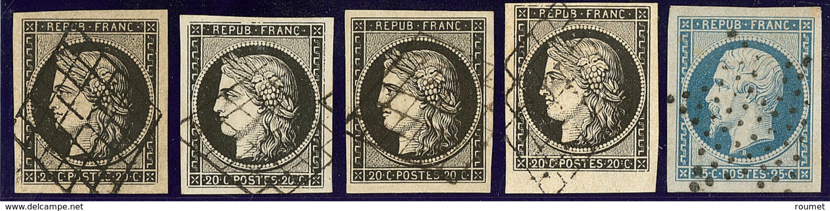 Nos 3 (4), 10, Ex Choisis. - TB - 1849-1850 Ceres