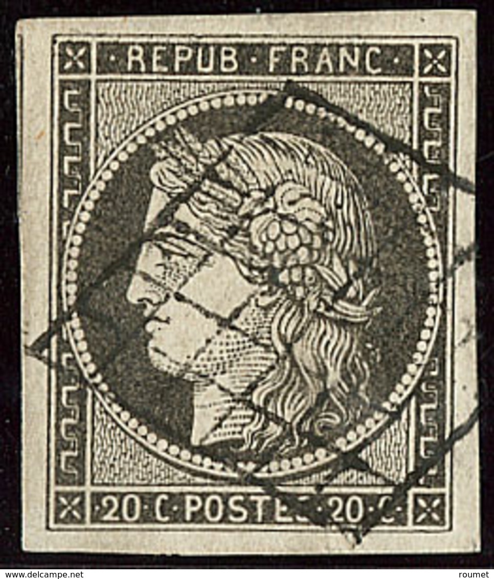No 3c, Gris-noir, Un Voisin, Superbe - 1849-1850 Cérès