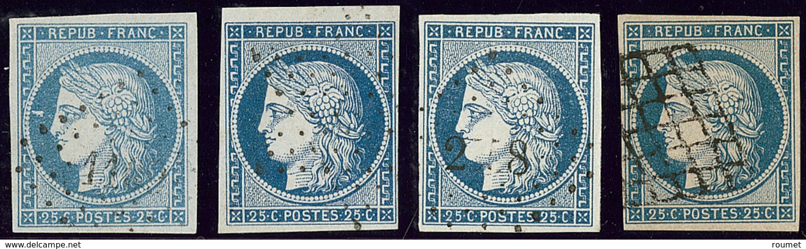 No 4, Nuances Et Obl Diverses. - TB - 1849-1850 Cérès
