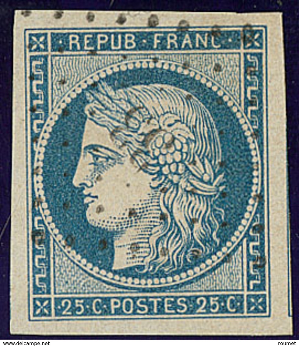 No 4f, Bleu Clair, Deux Voisins, Obl Pc 33, Ex Choisi. - TB - 1849-1850 Cérès