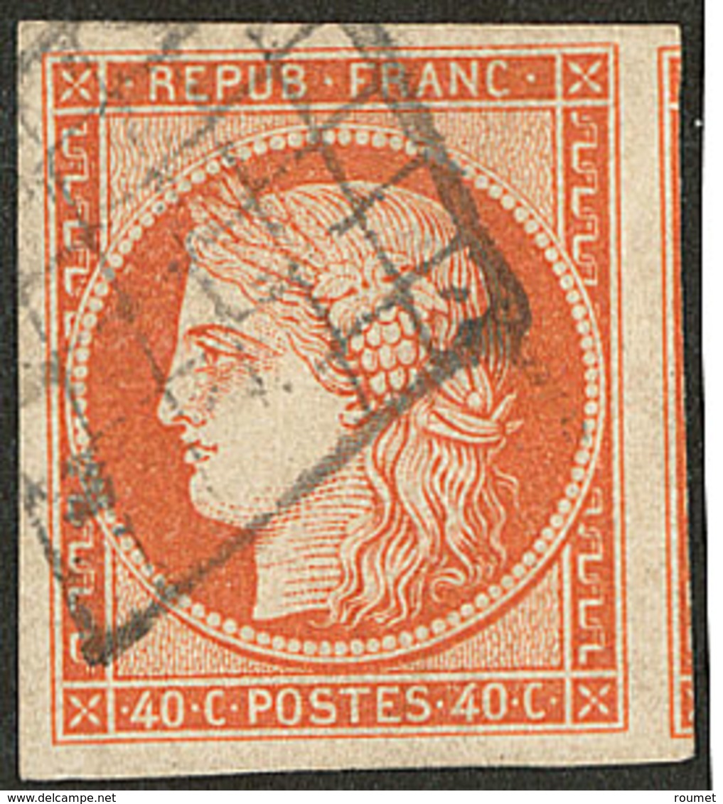 No 5, Orange, Un Voisin, Belle Nuance, Jolie Pièce. - TB. - R - 1849-1850 Ceres