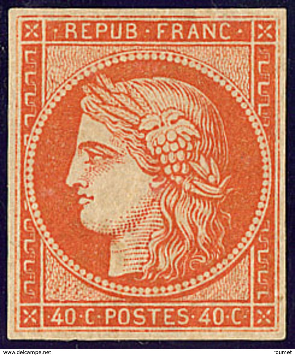 * No 5A, Orange Foncé Gomme Brunâtre, Très Frais. - TB. - RR - 1849-1850 Ceres