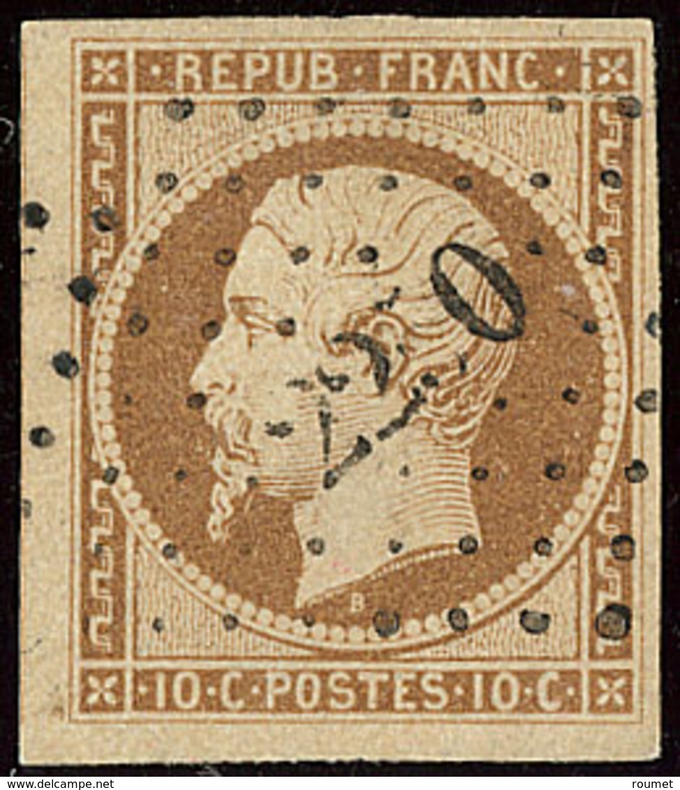 No 9d, Bistre-brun Foncé, Obl Pc 2250, Un Voisin, Jolie Pièce. - TB. - R - 1852 Louis-Napoleon