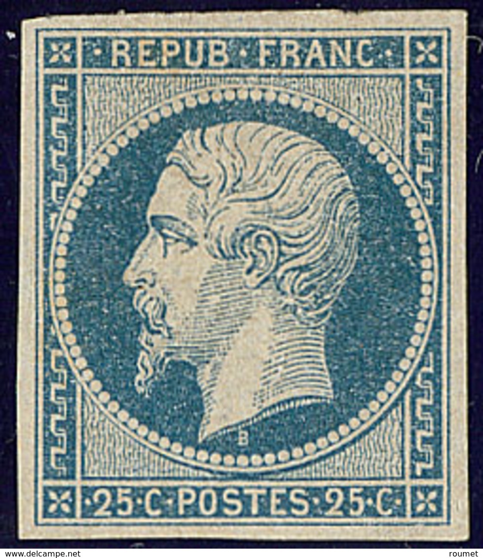 * No 10, Bleu, Nuance Foncée, Gomme Diminuée Mais Très Frais Et TB. - R - 1852 Louis-Napoléon