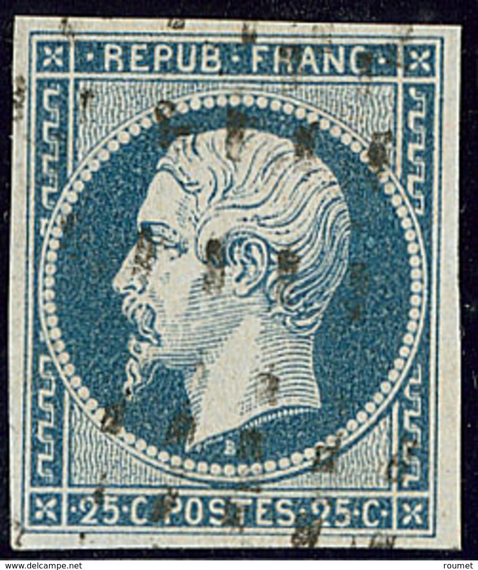 No 10c, Bleu Verdâtre, Obl Gros Points. - TB (N°et Cote Maury) - 1852 Louis-Napoleon