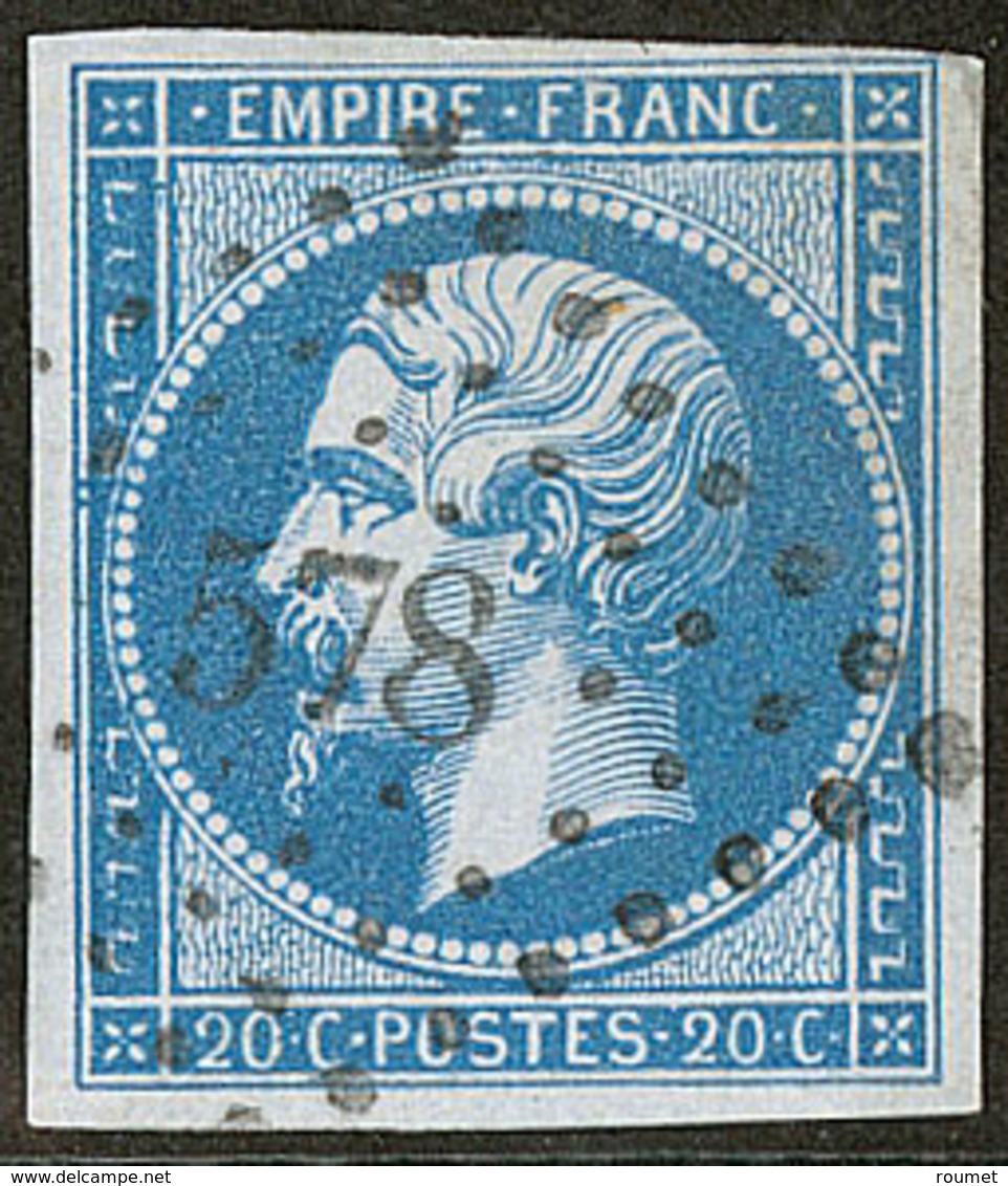 Retouche De La Grecque Gauche. No 14B. - TB - 1853-1860 Napoléon III.