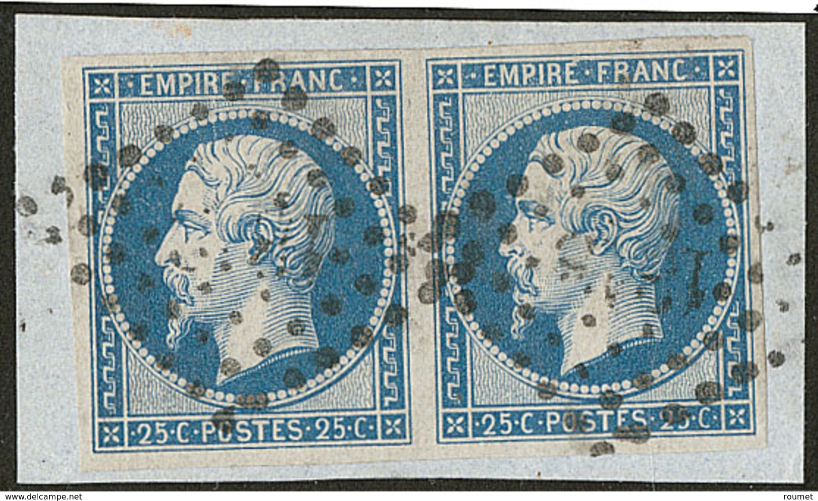 No 15, Paire Obl Pc 1315. - TB - 1853-1860 Napoléon III.