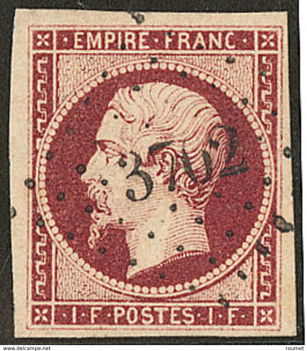 No 18g, "velours", Obl Gc 3702, Très Jolie Pièce. - TB. - R - 1853-1860 Napoléon III