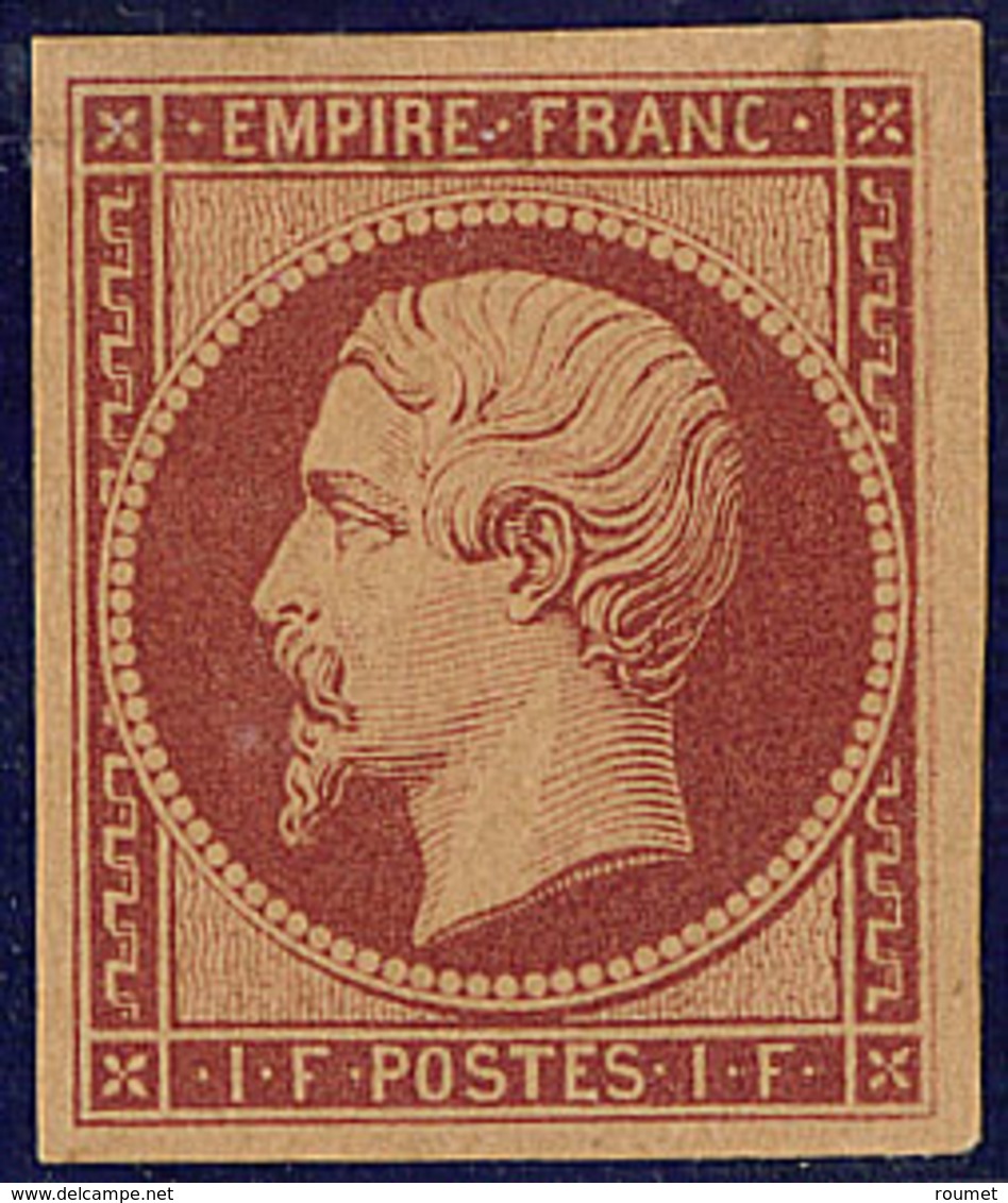 * Réimpression. No 18d, Pelurage Au Verso, TB D'aspect - 1853-1860 Napoléon III