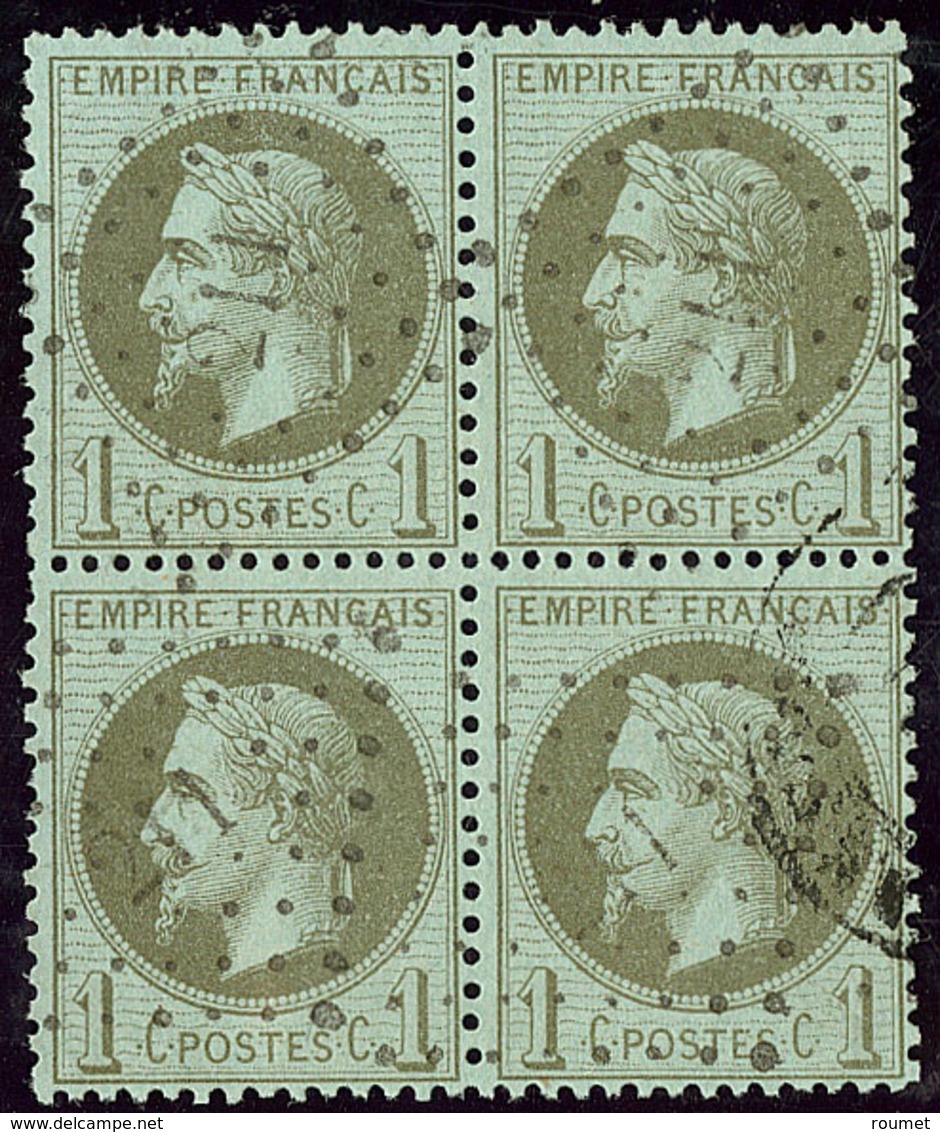 No 25, Bloc De Quatre Obl Pgc 211 D'Aubusson. - TB - 1863-1870 Napoleon III Gelauwerd