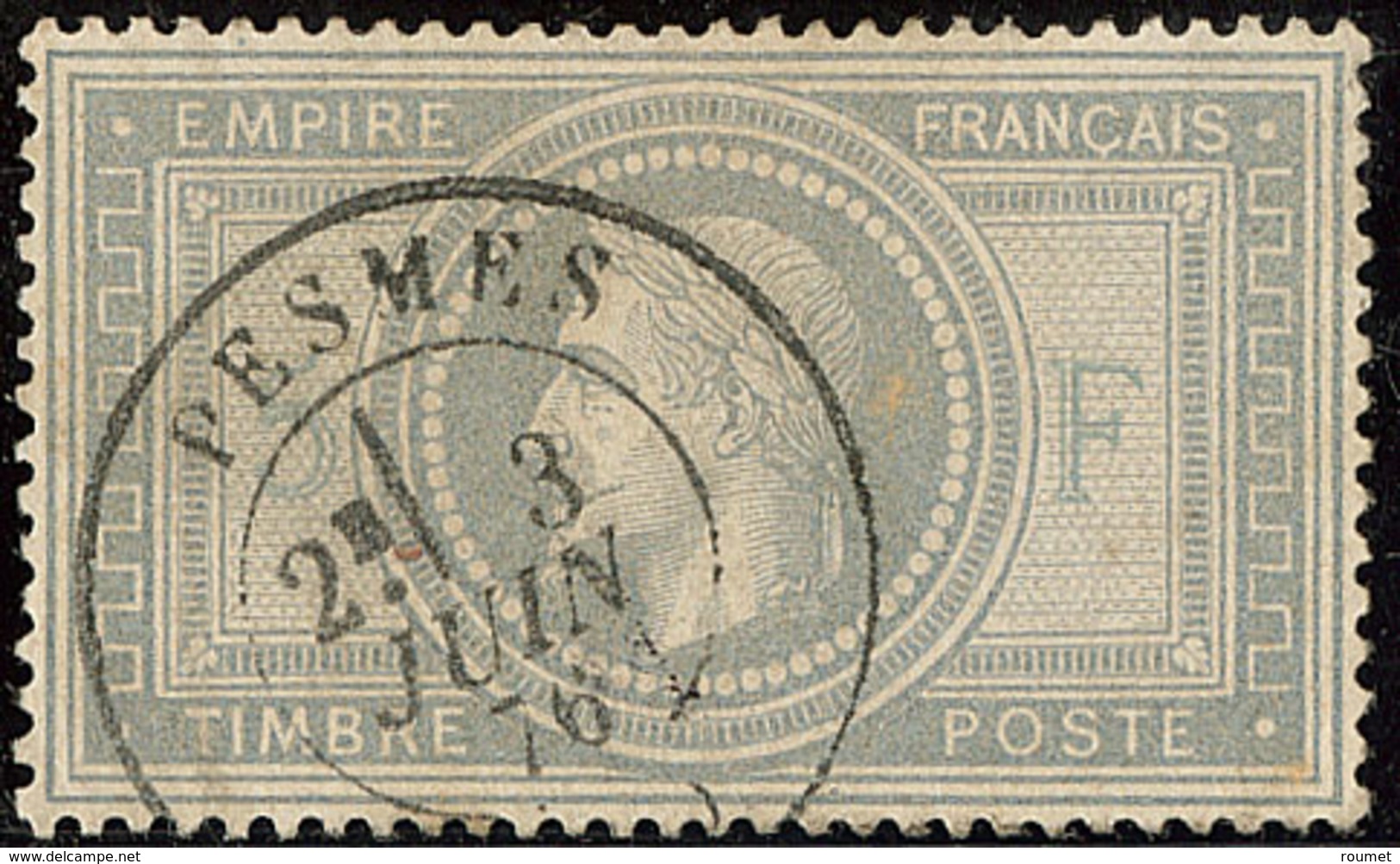 No 33, Obl Cad 17 De Pesmes Juin 76, Pli Sur Une Dent D'angle Sinon TB - 1863-1870 Napoleon III With Laurels