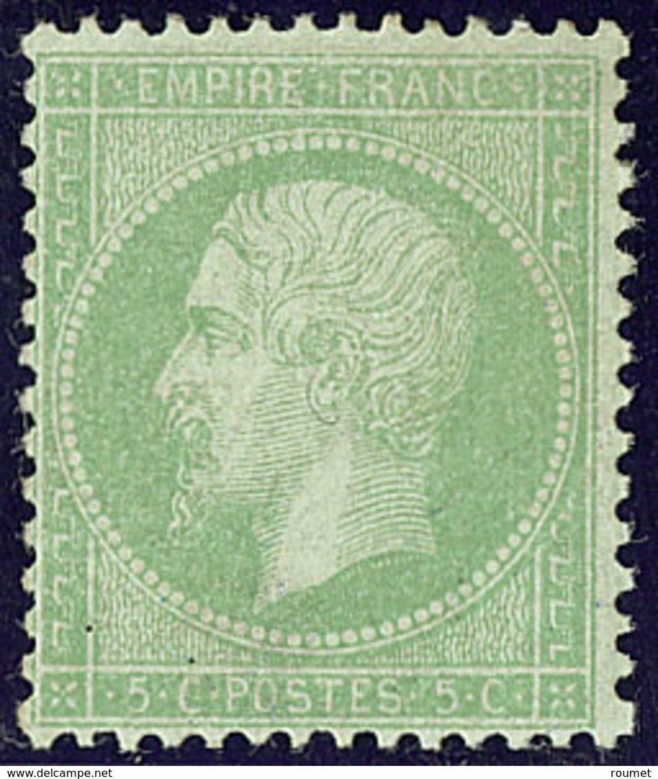 * No 35, Vert Pâle Sur Bleu, Gomme Légèrement Altérée Mais TB. - R - 1870 Siege Of Paris