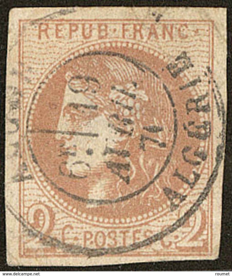 Algérie. Cad Alger, Sur N°40IIg, Chocolat Clair, Aminci, TB D'aspect - Altri & Non Classificati