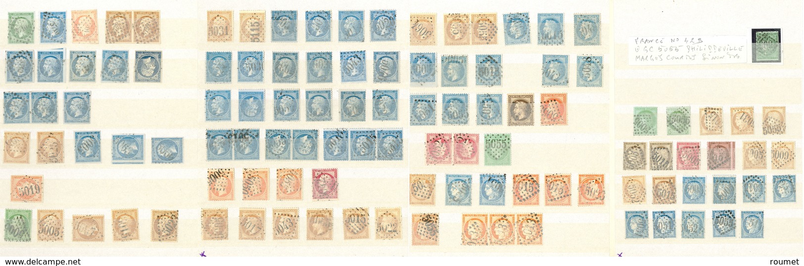 Collection. Algérie 1853-1962, Pc, Gc Ou Cad, Nombreuses Couleurs Et Divers Modernes, En 1 Classeur. - TB Ou B - Autres & Non Classés