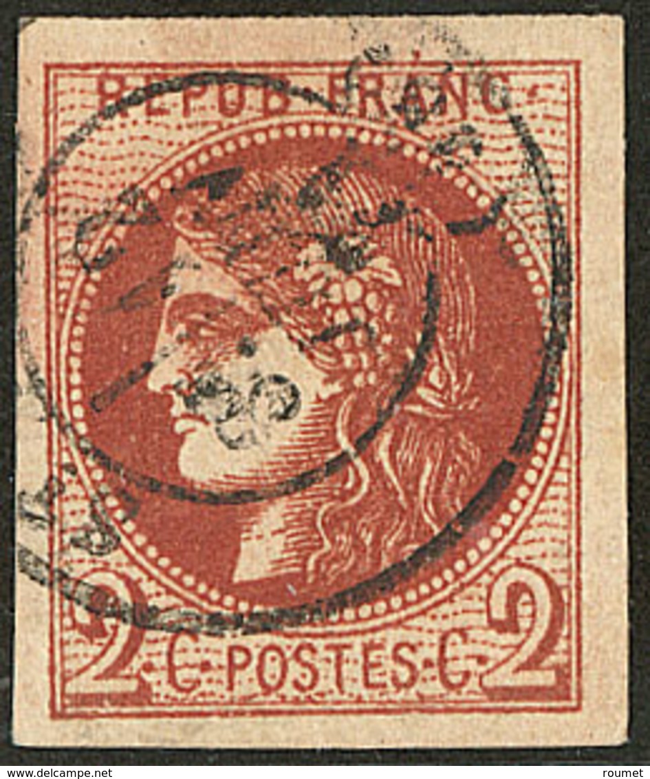 No 40IId, Rouge-brique Foncé, Obl Cad 12 Juin 71, Jolie Pièce. - TB. - R - 1870 Uitgave Van Bordeaux