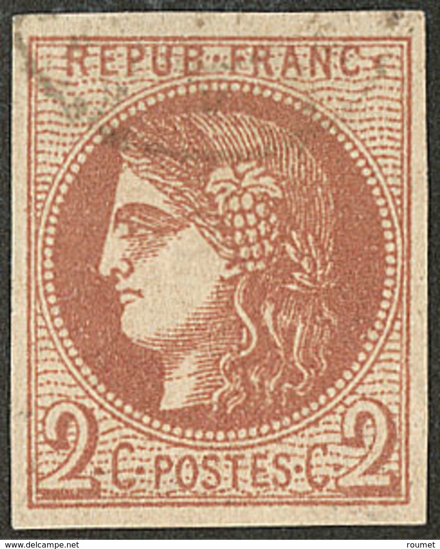 No 40IIf, Pos. 2, Obl Cad. - TB - 1870 Emission De Bordeaux