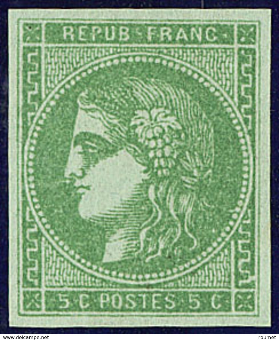 * No 42IIg, Vert Jaune, Très Frais. - TB - 1870 Ausgabe Bordeaux