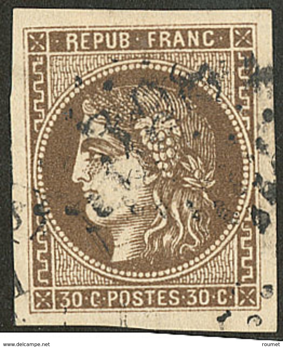 "R" Relié Au Cadre. No 47e, Position 2, Jolie Pièce. - TB - 1870 Bordeaux Printing