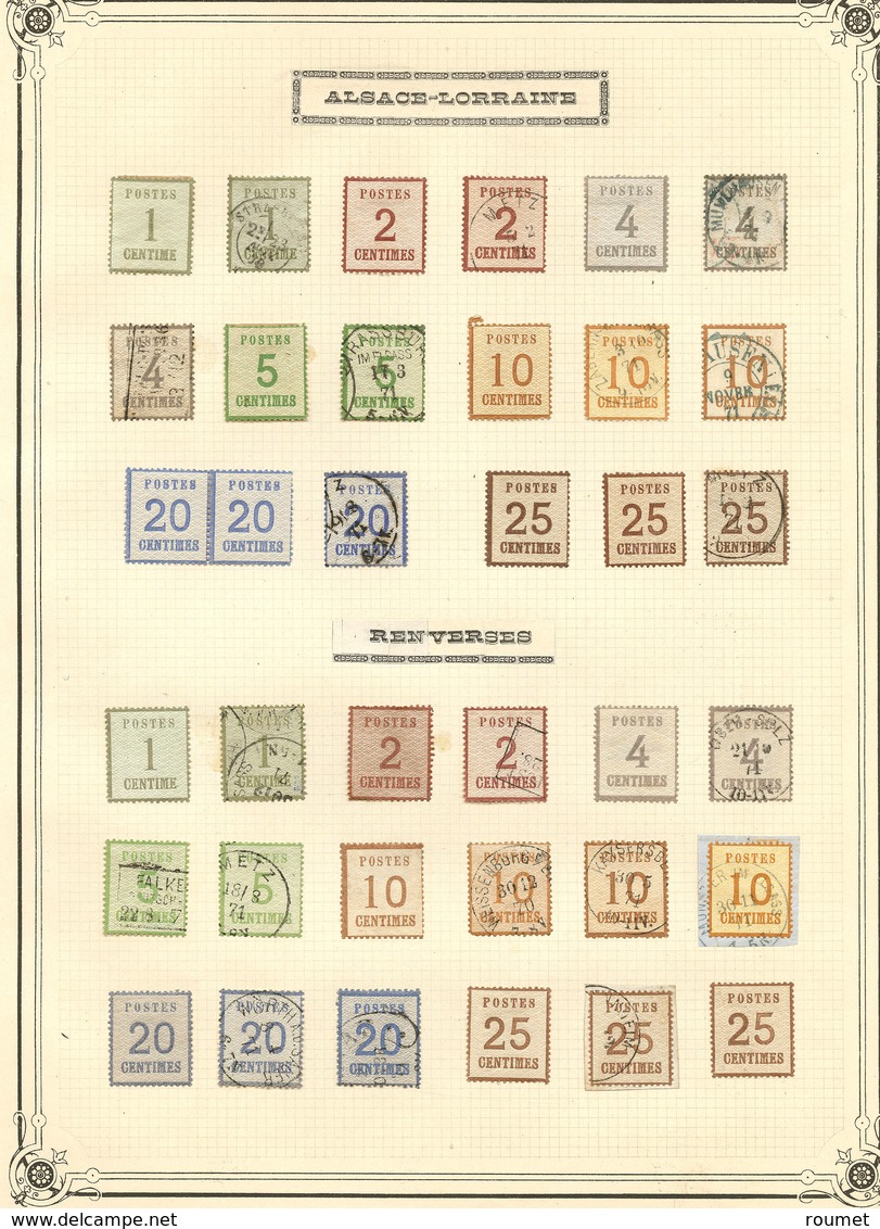 Collection. 1870, Entre Les N°1 Et 7 Et 1b à 7b, Des Doubles Et Nombreux Ex * Ou (*). - TB Ou B - Sonstige & Ohne Zuordnung