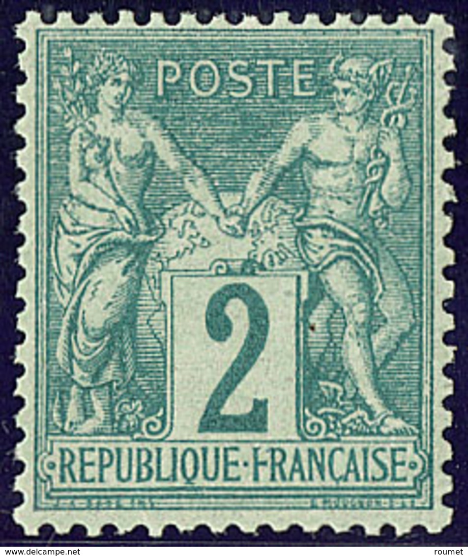 ** No 62, Vert, Trou Vermiculaire Sinon Superbe. - R - 1876-1878 Sage (Type I)