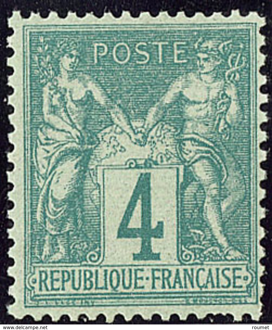 ** No 63, Vert, Dent Courte Mais Très Frais Et TB - 1876-1878 Sage (Type I)