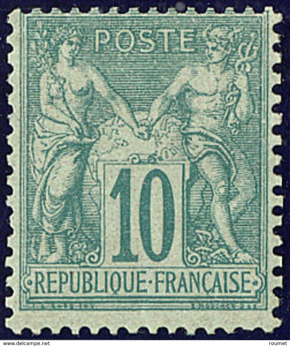 * No 65, Vert, Quasiment **, Très Frais. - TB. - R - 1876-1878 Sage (Type I)