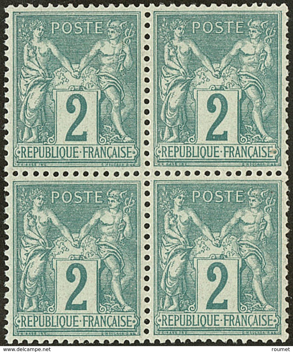 ** No 74, Bloc De Quatre, Très Frais Et Bien Centré. - TB - 1876-1878 Sage (Tipo I)