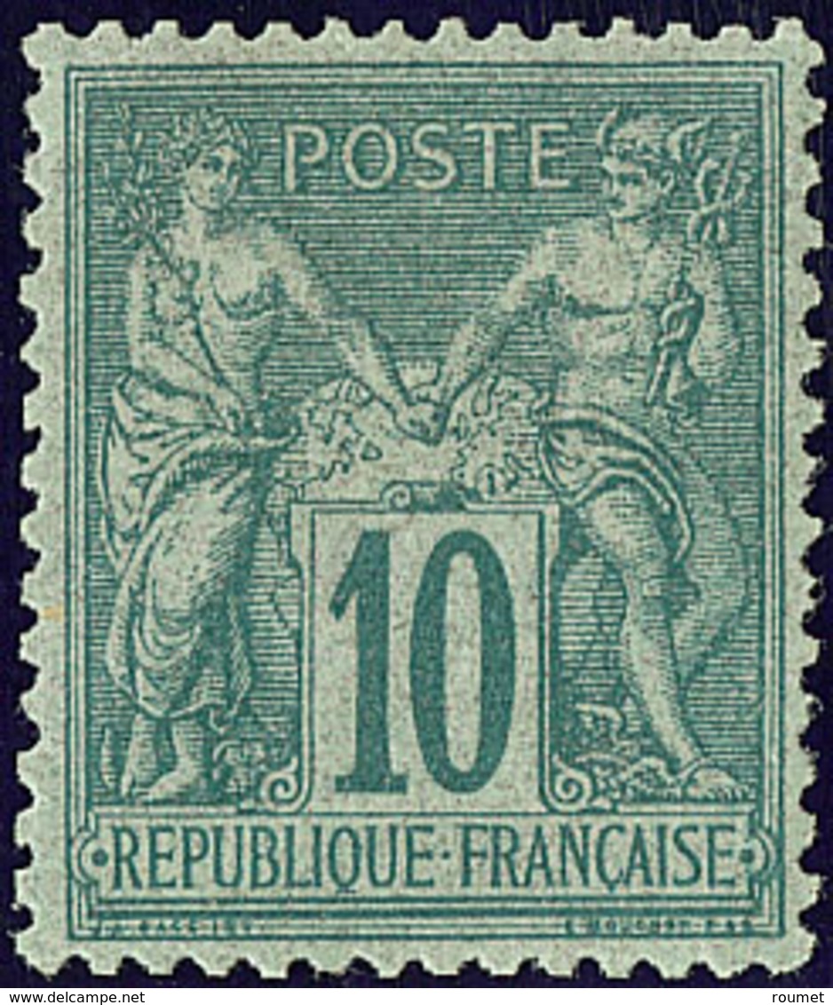 * No 76, Vert, Très Frais. - TB - 1876-1878 Sage (Type I)