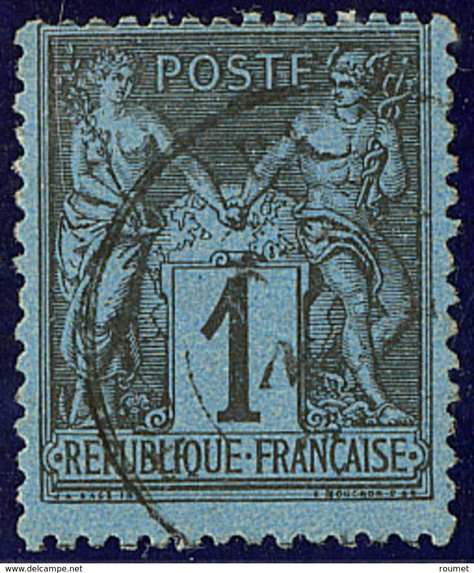 Bleu De Prusse. No 84, Obl Cad. - TB. - R - 1876-1878 Sage (Type I)