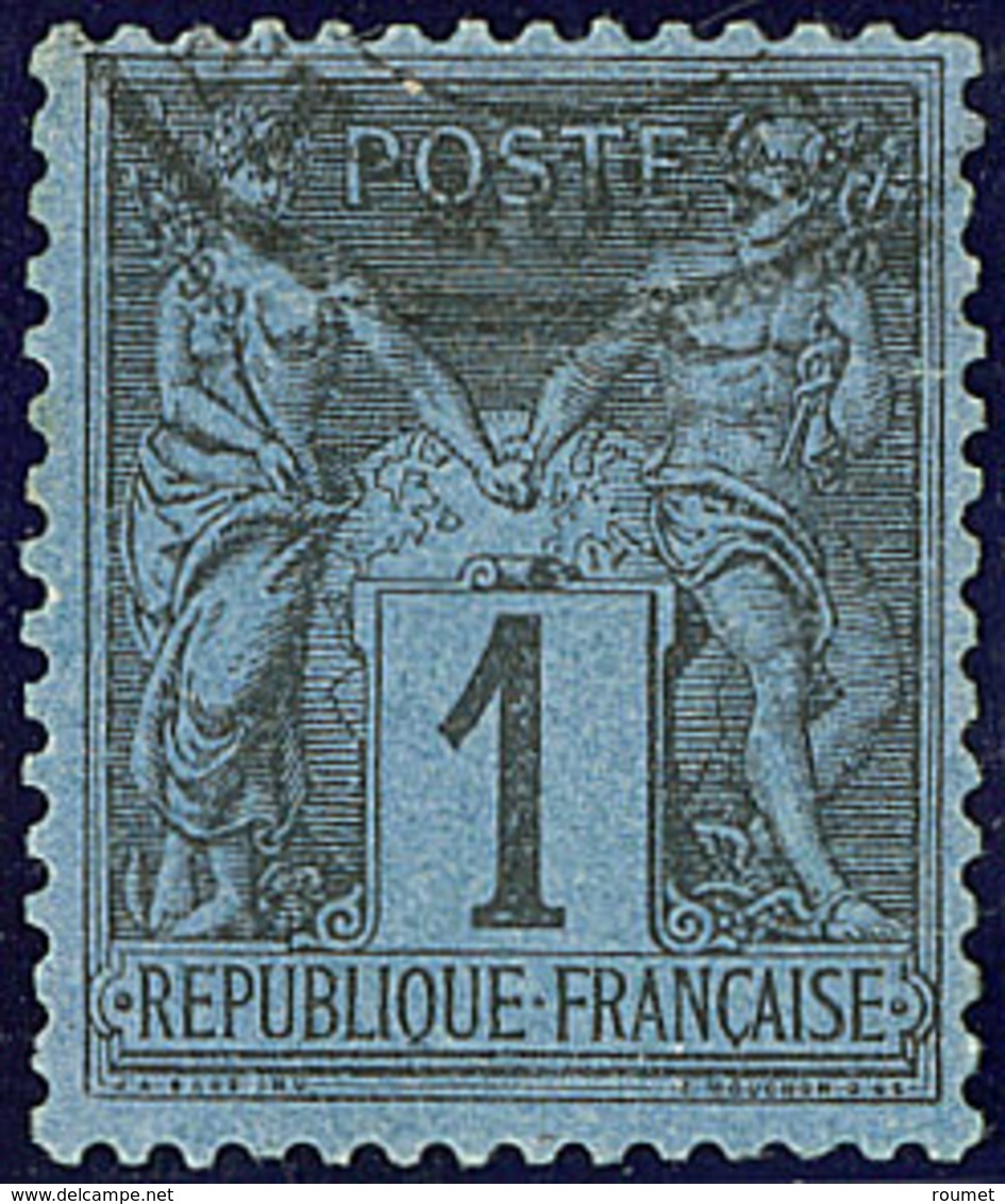 Bleu De Prusse. No 84, Fente Entre Deux Dents Mais Belle Nuance Et Centré, TB D'aspect. - R - 1876-1878 Sage (Type I)