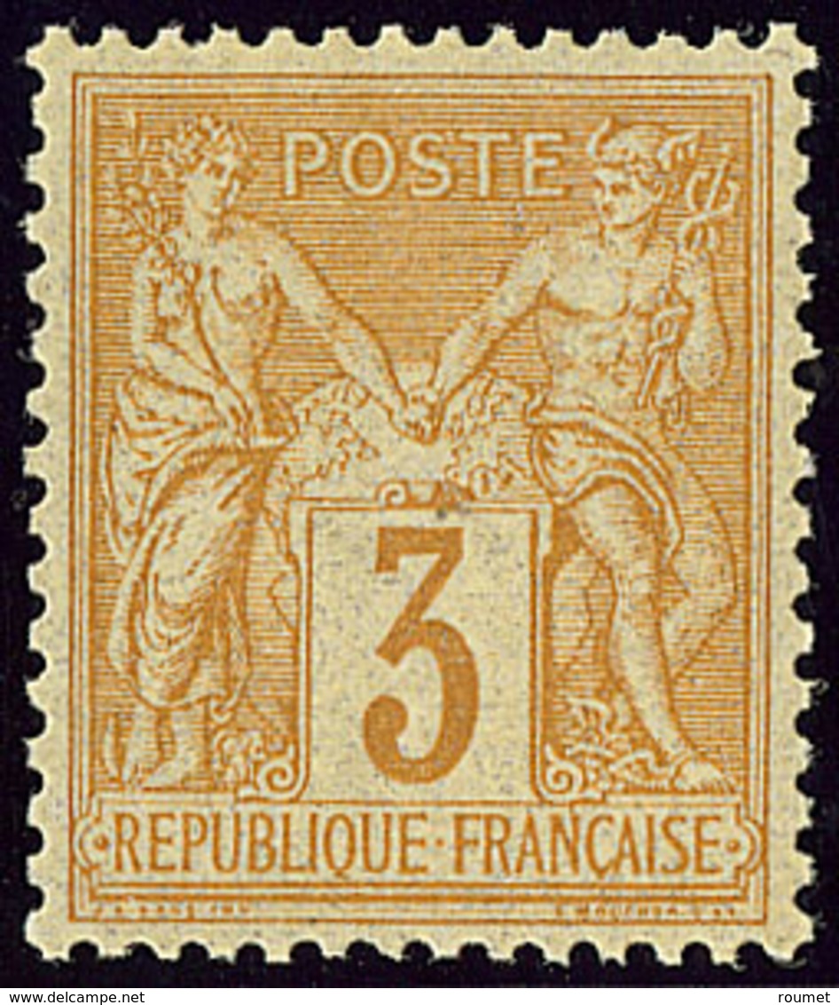 ** No 86, Bistre Sur Jaune, Très Frais. - TB - 1876-1878 Sage (Type I)