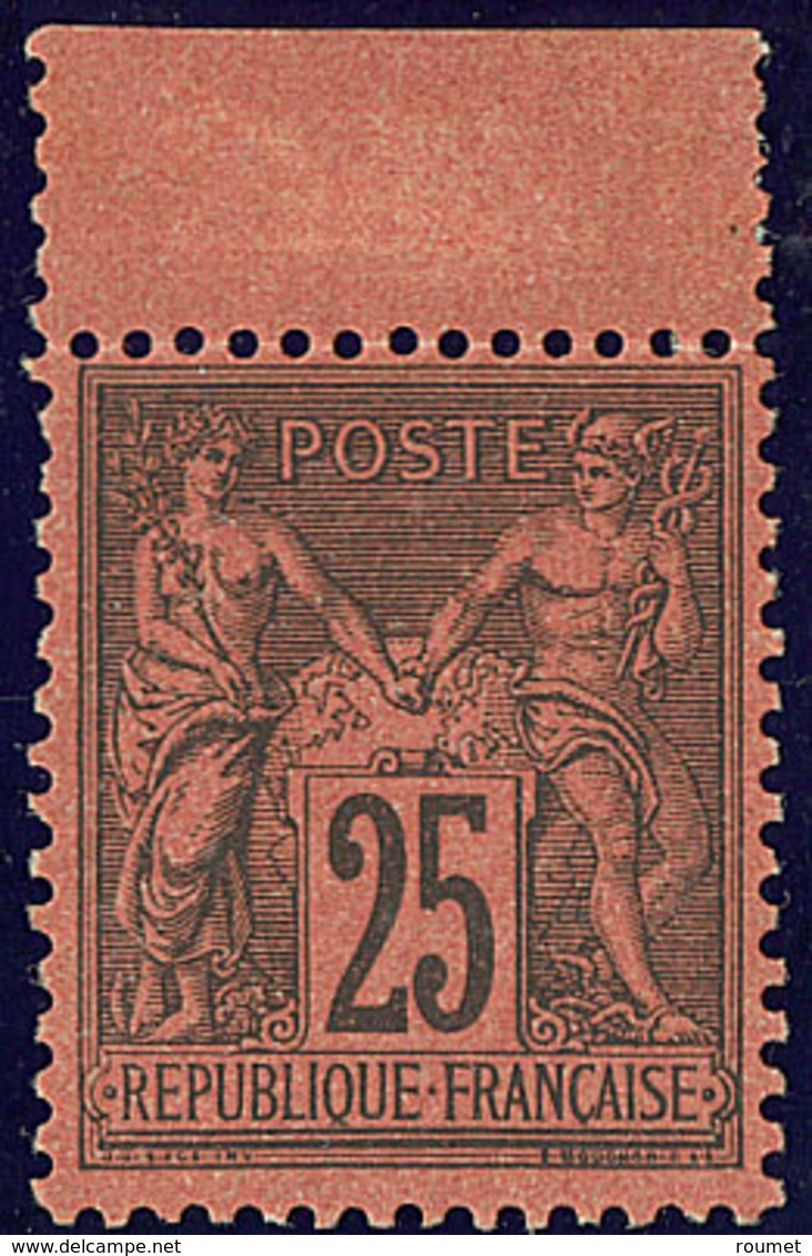 * No 91, Noir Sur Rouge, Bdf, Quasiment **, Superbe. - R - 1876-1878 Sage (Type I)