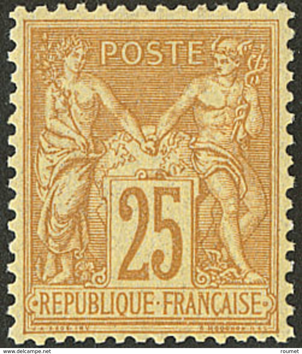 ** No 92, Bistre Sur Jaune, Très Frais Et Centré. - TB - 1876-1878 Sage (Type I)