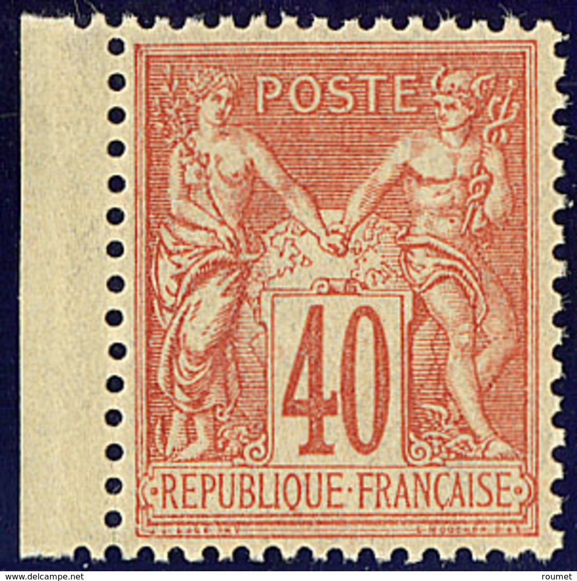 ** No 94, Rouge-orange, Bdf, Très Frais. - TB - 1876-1878 Sage (Type I)