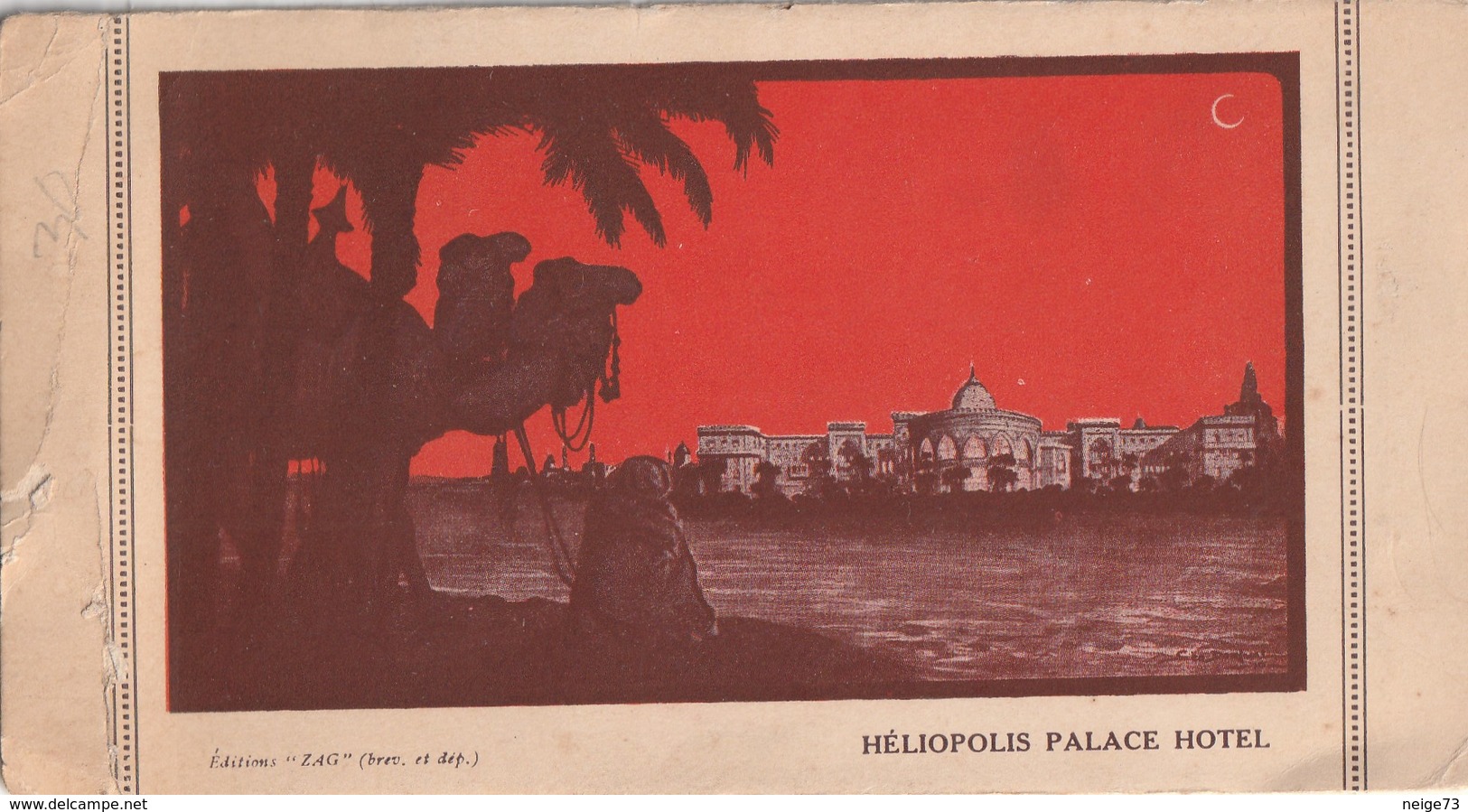 Intéressant Dépliant Publicitaire Ancien - Héliopolis Palace Hôtel - Le Caire - Egypte - Publicités
